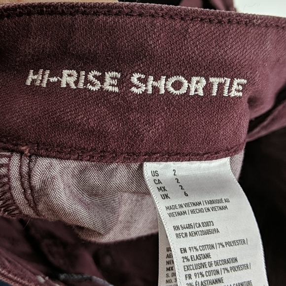 AMERICAN EAGLE Hi-Rise Shortie Denim Jean Shorts - Picture 6 of 7